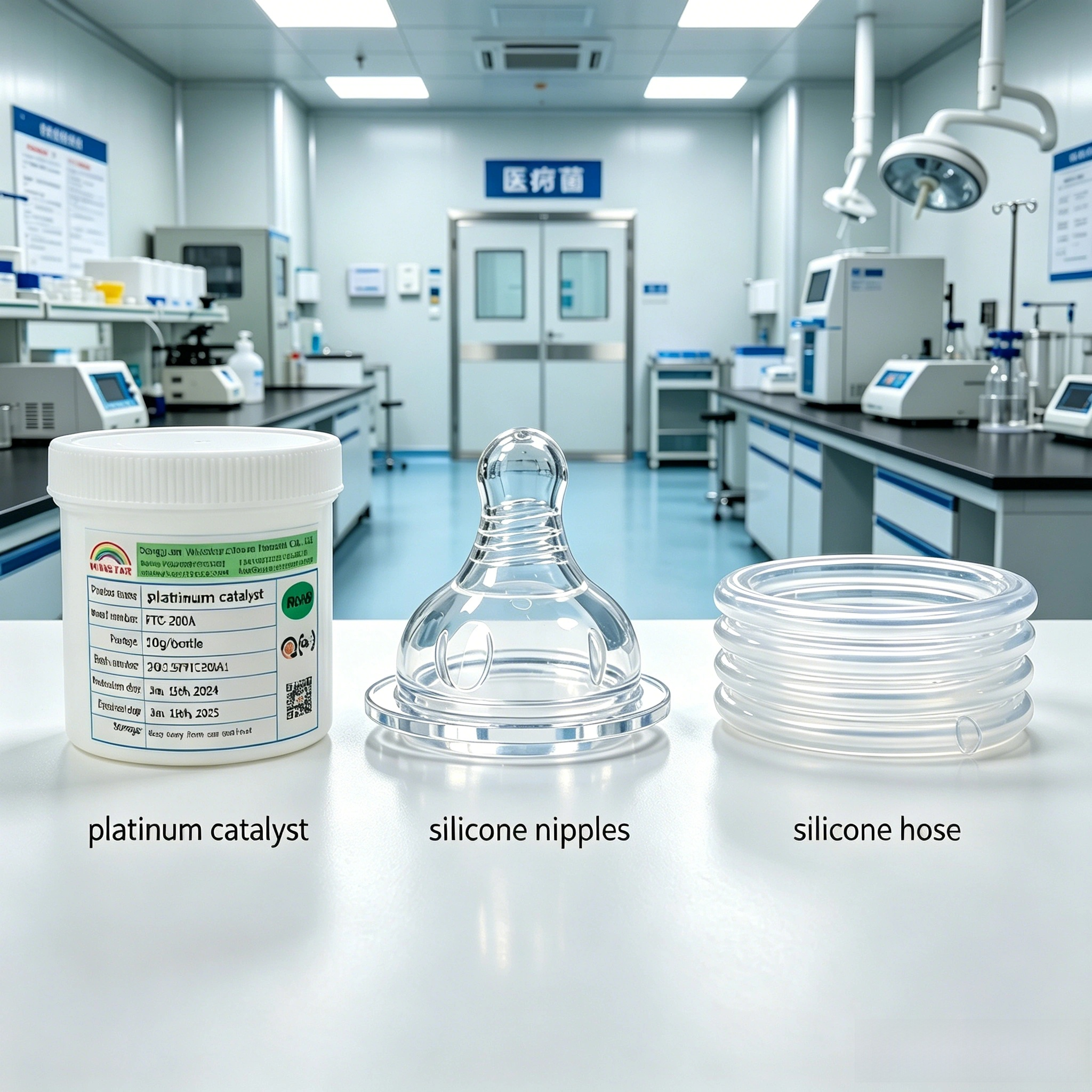 Food and Medical Grade Platinum catalyst apply on silicone nipples and silicone hose(图1) Food and Medical Grade Platinum catalyst apply on silicone nipples and silicone hose(图1)